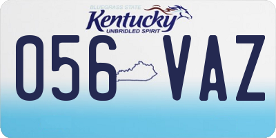 KY license plate 056VAZ