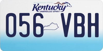 KY license plate 056VBH