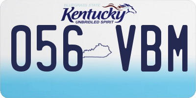 KY license plate 056VBM