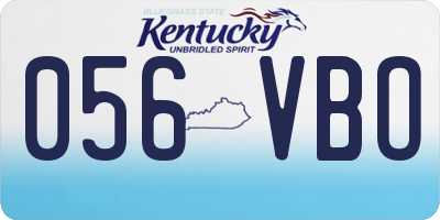 KY license plate 056VBO