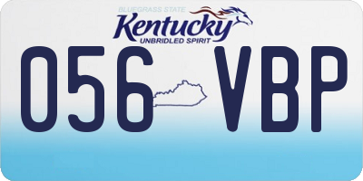 KY license plate 056VBP