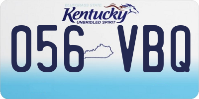 KY license plate 056VBQ