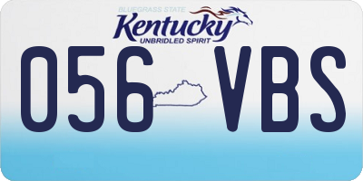 KY license plate 056VBS