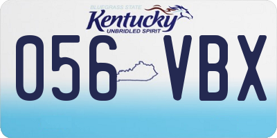 KY license plate 056VBX