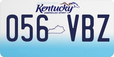 KY license plate 056VBZ