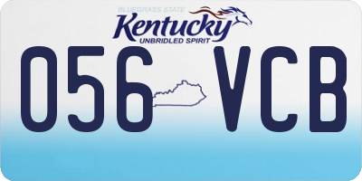 KY license plate 056VCB