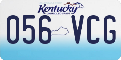 KY license plate 056VCG