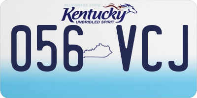 KY license plate 056VCJ