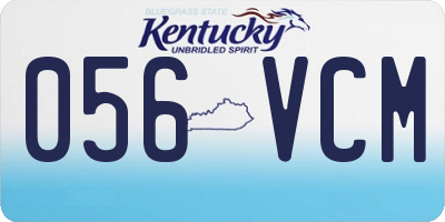KY license plate 056VCM