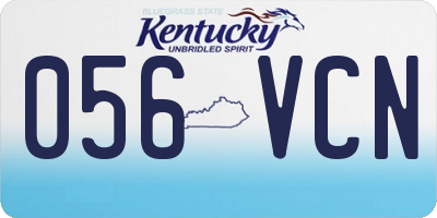 KY license plate 056VCN