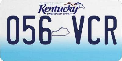KY license plate 056VCR