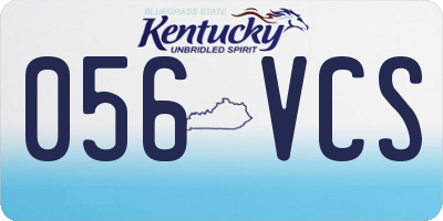 KY license plate 056VCS