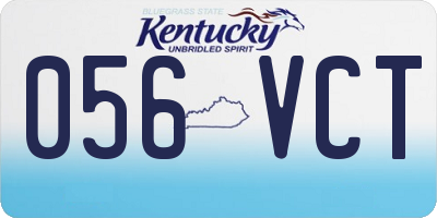 KY license plate 056VCT