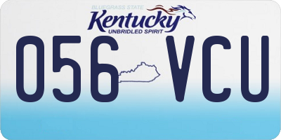 KY license plate 056VCU