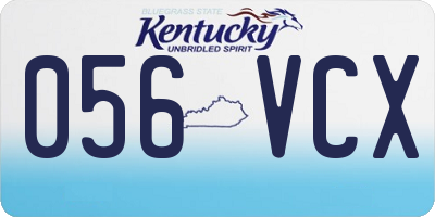 KY license plate 056VCX