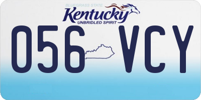 KY license plate 056VCY