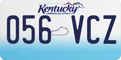 KY license plate 056VCZ