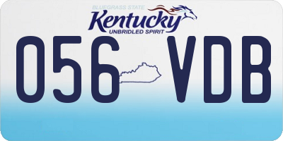 KY license plate 056VDB