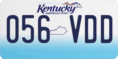 KY license plate 056VDD