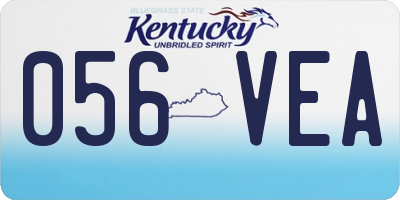 KY license plate 056VEA