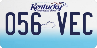 KY license plate 056VEC