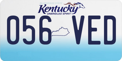 KY license plate 056VED