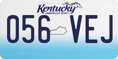 KY license plate 056VEJ