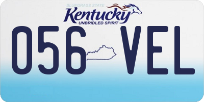 KY license plate 056VEL