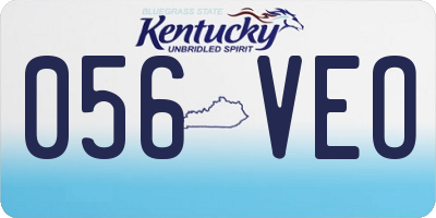 KY license plate 056VEO