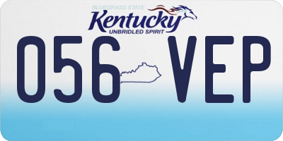 KY license plate 056VEP