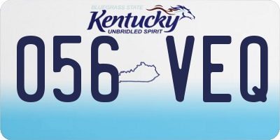 KY license plate 056VEQ