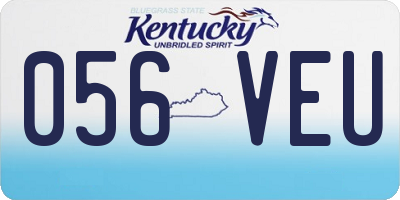 KY license plate 056VEU