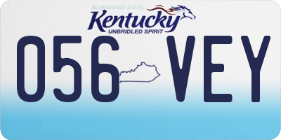 KY license plate 056VEY