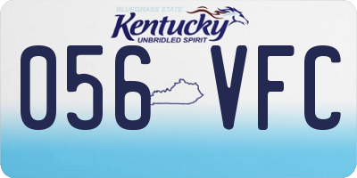 KY license plate 056VFC