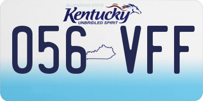KY license plate 056VFF