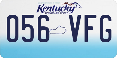 KY license plate 056VFG
