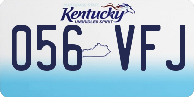 KY license plate 056VFJ