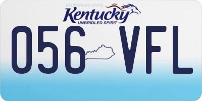 KY license plate 056VFL
