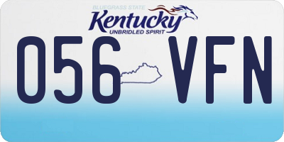 KY license plate 056VFN
