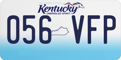 KY license plate 056VFP