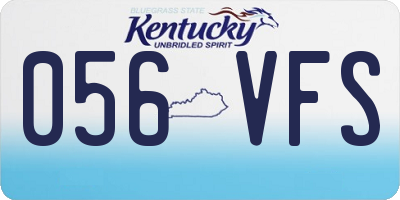 KY license plate 056VFS
