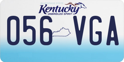 KY license plate 056VGA