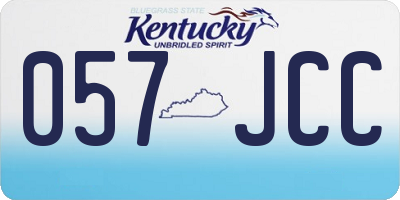 KY license plate 057JCC