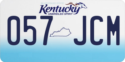 KY license plate 057JCM