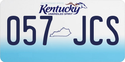 KY license plate 057JCS