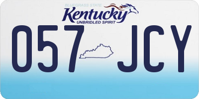 KY license plate 057JCY