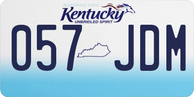 KY license plate 057JDM