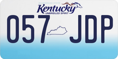 KY license plate 057JDP