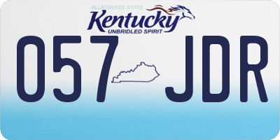 KY license plate 057JDR