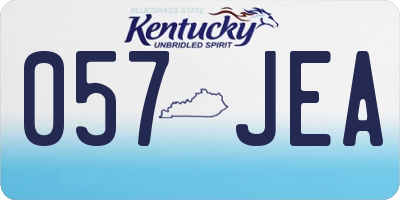 KY license plate 057JEA